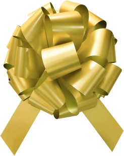 Бант Шар, Золото, Матовый металл, 36 см, 1 шт. в упак. 