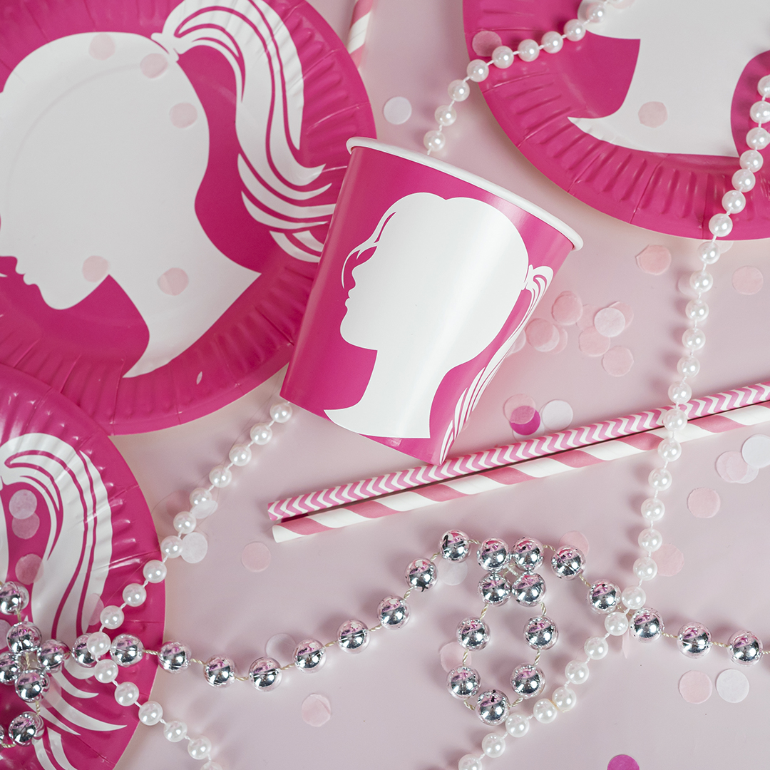 Тарелки (7''/18 см) Красотка, Розовый, 6 шт.