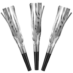 Карнавальные гудки, Шумчики, Серебро, Металлик, 16 см, 6 шт. в упак. 