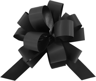 Бант Шар, Черный, Матовый металл, 10 см, 1 шт. в упак. 