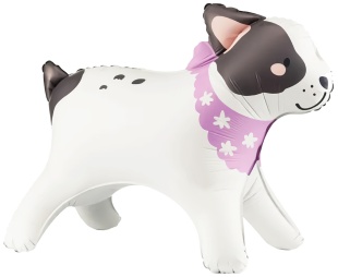 Шар 3D (21''/53 см) Фигура, Бульдог, 1 шт.