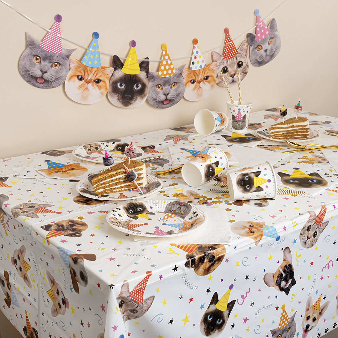 Тарелки (7''/18 см) Котики, 6 шт.