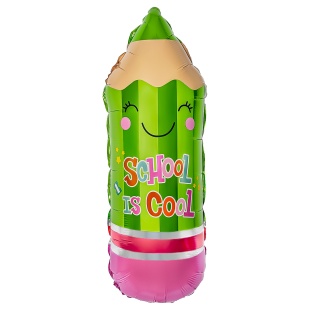 Шар (29''/74 см) Фигура, Школьный карандаш, Зеленый, 1 шт. в уп.