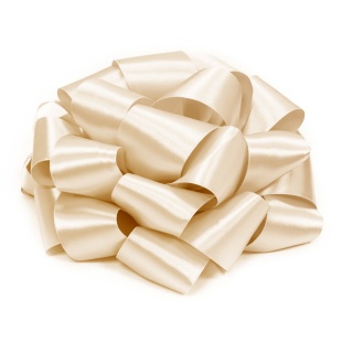 Бант Шар, Атласный, Кремовый, 21 см, 1 шт. в упак. 