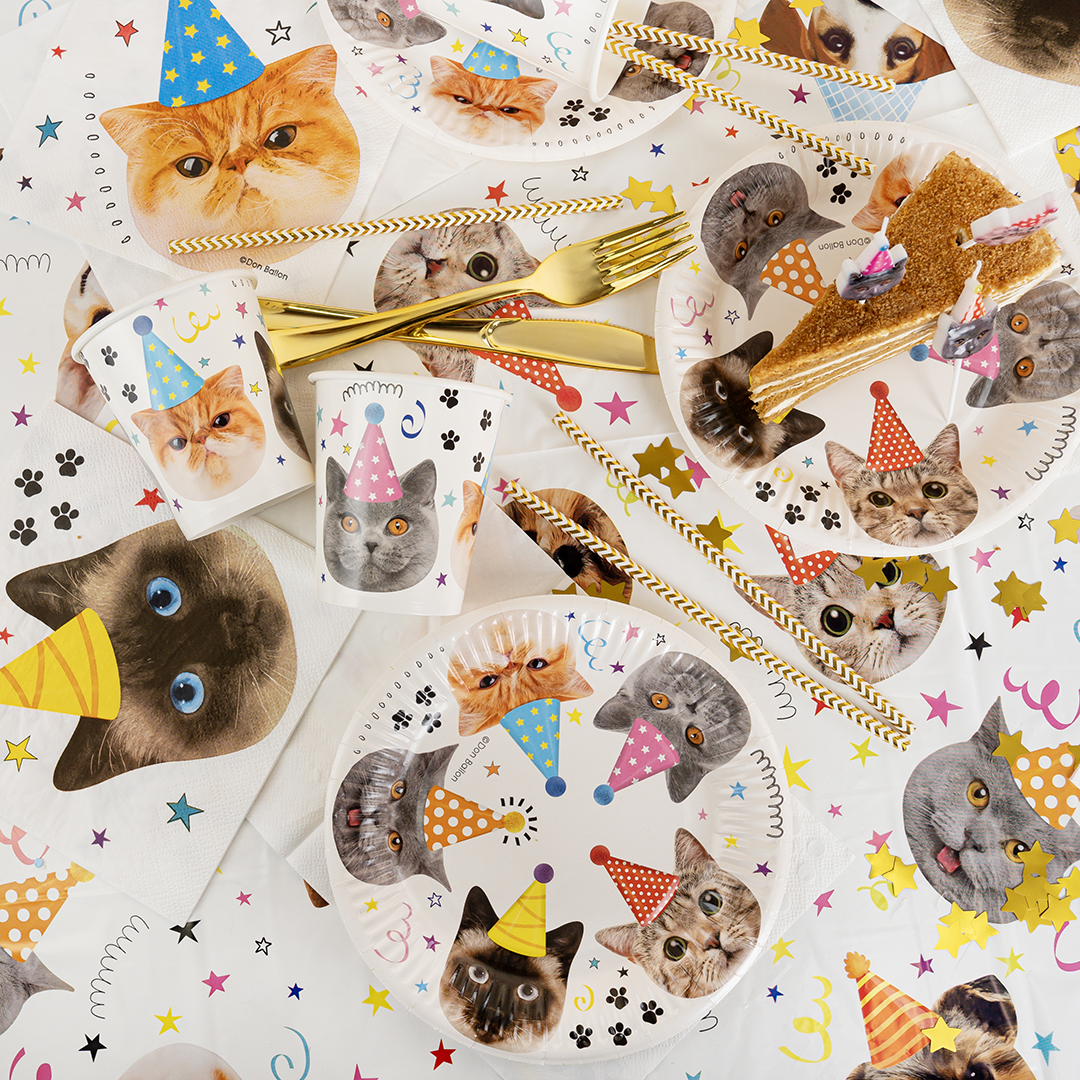 Тарелки (7''/18 см) Котики, 6 шт.