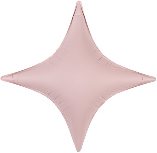 Шар (31''/79 см) Звезда, 4х-конечная, Сириус, Пыльная роза, Сатин, 1 шт.