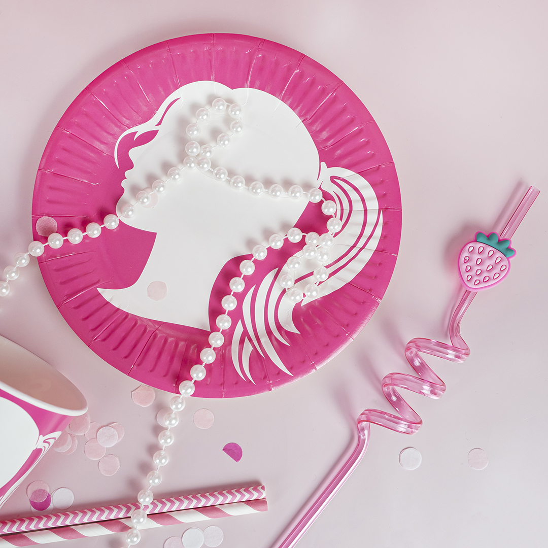 Тарелки (7''/18 см) Красотка, Розовый, 6 шт.