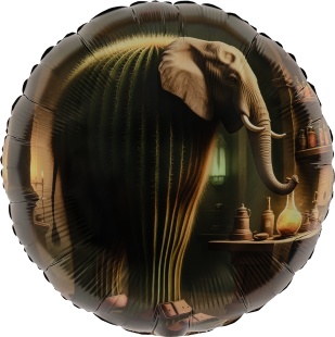 Шар (18''/46 см) Круг, Слон, 1 шт.