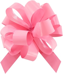 Бант Шар, Розовый, Лаковый, 10 см, 1 шт. в упак. 