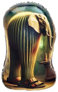 Шар (27''/69 см) Фигура, Слон, 1 шт.