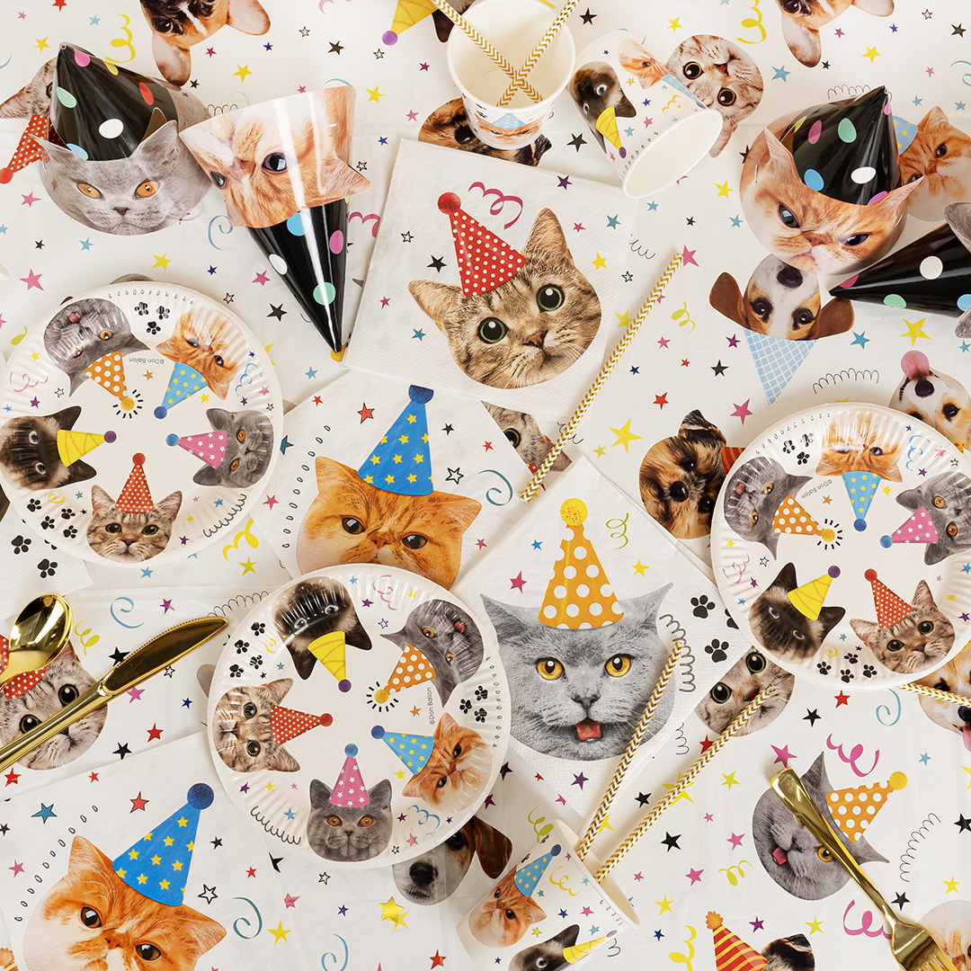 Тарелки (7''/18 см) Котики, 6 шт.