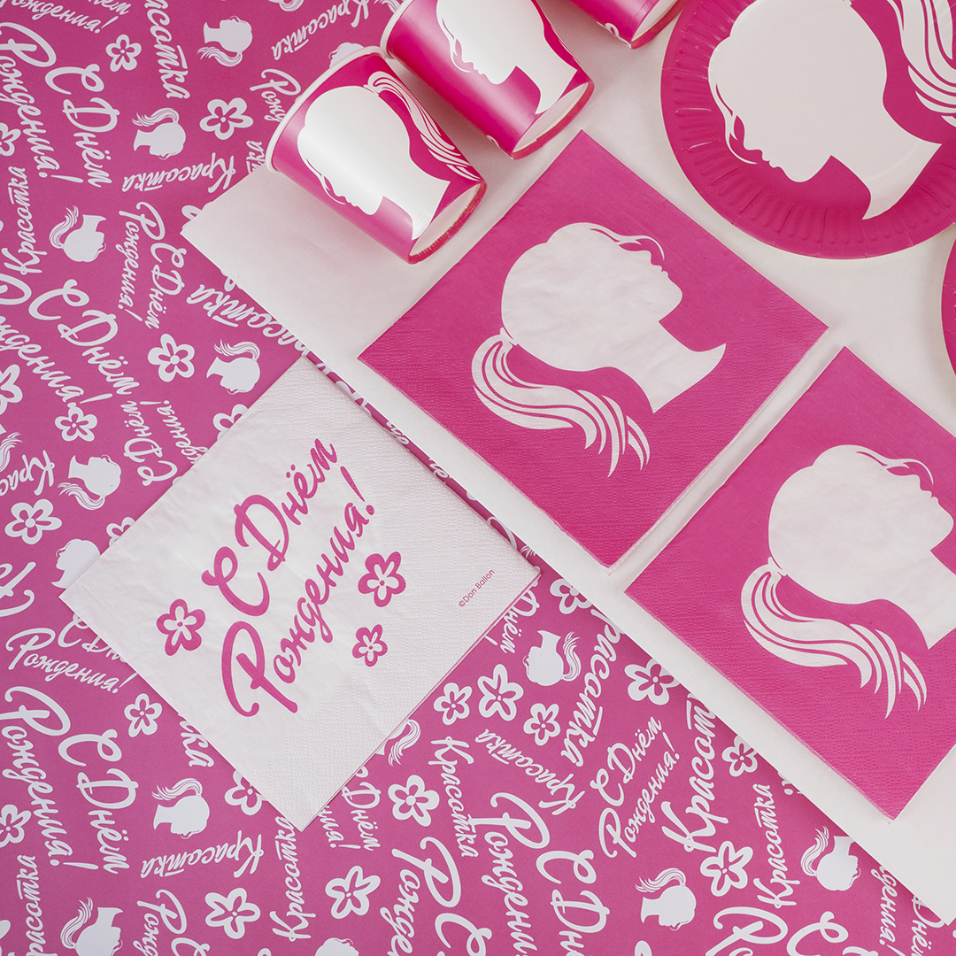 Сервировочные салфетки, Красотка, 33*33 см, 20 шт.