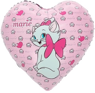 Шар (18''/46 см) Сердце, Кошечка Мари, Розовый, 1 шт.